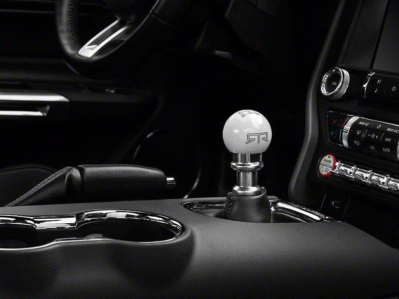 RTR White Shift Knob - Gray Engraving (11-14 GT, V6) - RTR Vehicles